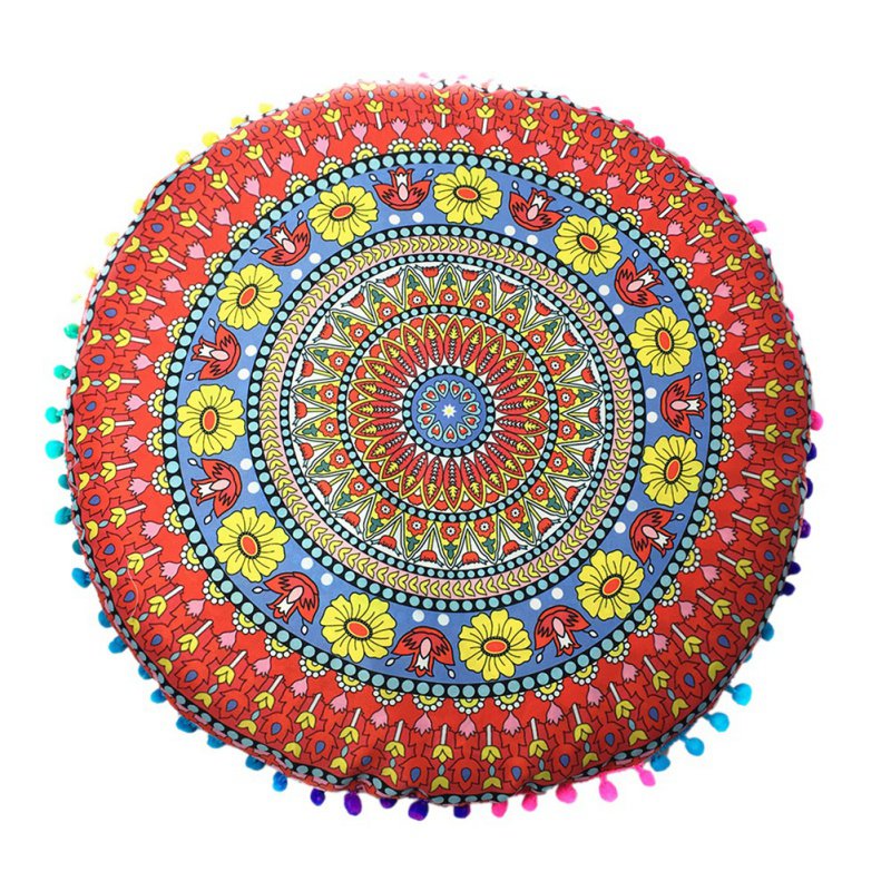 Bohemian Round Mandala Pillowcase Floor Meditation Cushion Cover Case